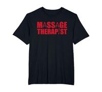 Excellente Tenue de Massage thérapeute pour Le Bien-être et Le Massage T-Shirt, Homme Grandes Tailles, Noir, 4X Tall