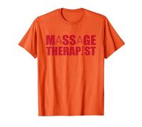 Excellente Tenue de Massage thérapeute pour Le Bien-être et Le Massage T-Shirt, Homme, Orange, XL