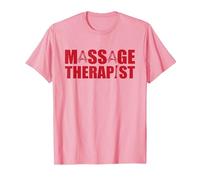 Excellente Tenue de Massage thérapeute pour Le Bien-être et Le Massage T-Shirt, Homme, Rose, 3XL