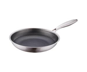 EXCELLIUM 3D - Poêle Anti-adhésive Professionnelle - Tous feux dont induction - Compatible Four - Résistante & Polyvalente - Nid d'Abeille anti-rayures - Manche ergonomique anti-chaleur - 24 cm