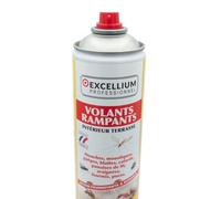 Excellium Aérosol Insecticide Volants Rampants | Double Action Rémanente 500 ml