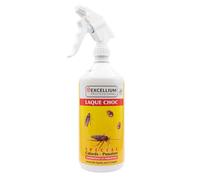 Excellium | Laque Choc Insecticide Rampants spécial Cafards & Punaises | Spray 1 L Protection Longue Durée
