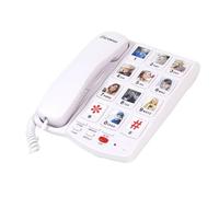 Excelltel Téléphone fixe à gros boutons pour personnes âgées, téléphone fixe filaire avec 10 touches photo, téléphones pour personnes âgées, numérotation à une touche, convient aux personnes souffrant