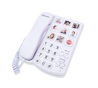 Excelltel Téléphone Fixe à Gros Boutons pour Personnes âgées, téléphone Fixe Filaire avec Fonction Mains Libres et 9 Groupes de mémoire, numérotation à Une Touche, Convient aux Personnes souffrant de