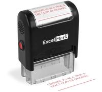 ExcelMark CERTIFIED TO BE A TRUE & EXACT COPY OF ORIGINAL Self Inking Rubber Stamp - Red Ink (A2359)