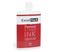 ExcelMark Self Inking Stamp Refill Ink by - 2 oz. - Red Ink - SHIPS FREE