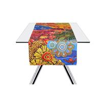 Excelsa Aboriginal Chemin de table 100% coton, 45 x 140 cm, multicolore
