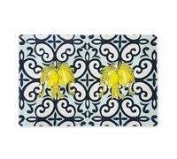 Excelsa Amalfi Lot de 6 assiettes décoratives avec citrons, céramique, 30 x 20 cm