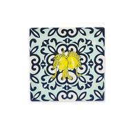 Excelsa Amalfi Lot de 6 assiettes en céramique avec motif décoratif méditerranéen 18 x 18 cm
