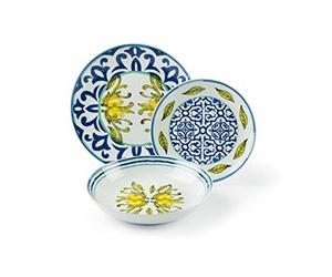 Excelsa Amalfi Service de vaisselle 18 pièces, porcelaine