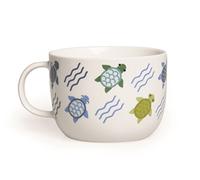 Excelsa Animals Tasse Jumbo en Porcelaine, Motif Tortue, Blanc/Multicolore, 450 ML, 11 x 11 x 8,1 cm
