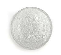Excelsa Arabesque Plat à Servir, Verre Transparent, 31 x 31 x 1 cm