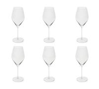 Excelsa Asti Lot de 6 verres à vin transparents, verre soufflé, capacité 470 ml.