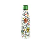Excelsa Calavera Bouteille Isotherme 0,5 L, Acier, Blanc avec décoration, capacité 500 ML