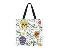 Excelsa Calavera Sac Shopper, fourre-tout, 41,5 x 41,5 cm, avant 100% coton, lavable en machine