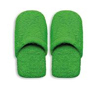Excelsa Bagno Caldo Chaussons de Bain pour Femme, éponge, Vert, 27,5 x 11 x 3 cm