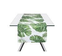 Excelsa Chemin de Table en Coton, Vert, 45 x 140 cm