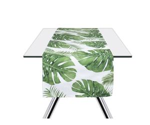 Excelsa Chemin de Table en Coton, Vert, 45 x 140 cm
