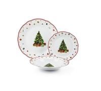 Excelsa Christmas Eve Service de vaisselle 18 pièces, porcelaine, multicolore