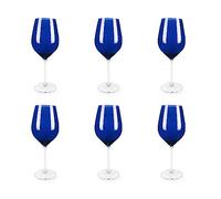 Excelsa Cobalt Lot de 6 verres à vin, verre, bleu