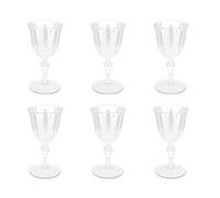 Excelsa Country Set de 6 verres transparents, plastique réutilisable, capacité 250 ml.