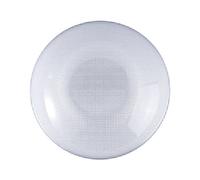 Excelsa Diamond Assiette Creuse, Verre, Argent, 20 x 20 x 5 cm