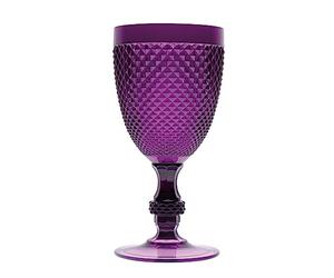 Excelsa Diamond Lot de 6 verres Diamond Lilas, plastique réutilisable, capacité 390 ml.