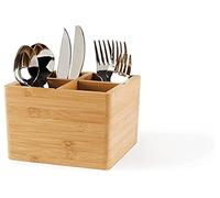 Excelsa Eco Living Porte-couverts en bambou, bois naturel, marron, 4 compartiments