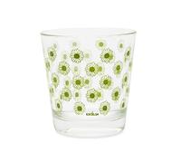 Excelsa Enjoy Lot de 6 verres en verre avec décoration marguerites vertes
