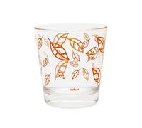 Excelsa Enjoy Lot de 6 verres en verre pour décoration de feuilles orange
