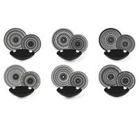 Excelsa Etnik Service de vaisselle 18 pièces, céramique, noir et blanc