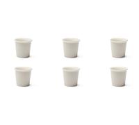 Excelsa Fashion White Lot de 6 verres à café, porcelaine, capacité 90 ml, blanc