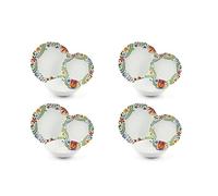 Excelsa Fiesta Service de vaisselle 12 pièces, porcelaine, lot de 4 personnes, multicolore