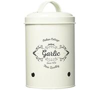 Excelsa Fin Quality Pot Stockage ail, métal, crème, diamètre : 11 cm