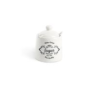 Excelsa Fine Quality Sucrier avec cuillère, céramique, Blanc Ivoire, capacité : 150 ML