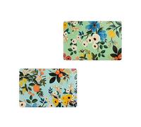 Excelsa Fiori Frida Lot de 6 sets de table rectangulaires, 43,5 x 29 cm, décorations assorties, plastique PP