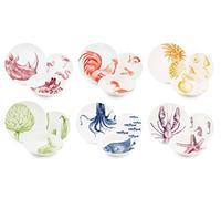 Excelsa Flora & faune Service Assiettes, céramique, multicolore