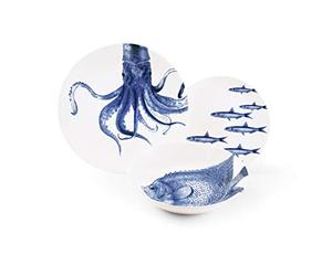 Excelsa Flore et Faune Set de table : 3 assiettes, céramique