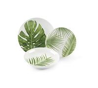 Excelsa Foliage Service d'assiettes de 18 pièces, porcelaine Multicolore