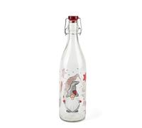Excelsa Gnome Bouteille en verre, Capacité 1 L. Hauteur 32,5 cm.