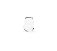 Excelsa Gold Lot de 6 verres à eau, verre soufflé, bord fil doré, 470 ml