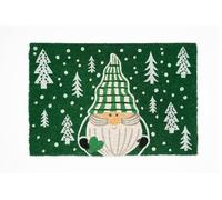 Excelsa Green Winter Paillasson d'entrée de Noël sur Fond Vert avec sapins, 60 x 40 cm, Fibre de Noix de Coco, antidérapant