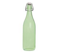 Excelsa Happy Color Bouteille Lisse 1 l, Verre, Vert, 8 x 8 x 30 cm