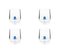 Excelsa Inside Lot de 4 verres en verre borosilicaté, décorés à la main avec des sujets intérieurs au verre, transparent, 450 ml (polype)