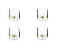 Excelsa Inside Lot de 4 verres en verre borosilicaté, décorés à la main avec des sujets intérieurs au verre, transparent, 450 ml (houille)