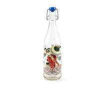 Excelsa Kimono Bouteille d'eau 1 Litre en Verre avec Joint