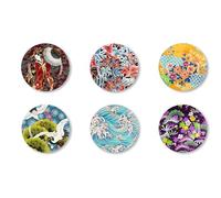 Excelsa Kimono Lot de 6 sous-plats, diamètre 33 cm, plastique, réutilisables