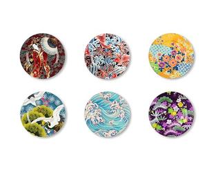 Excelsa Kimono Lot de 6 sous-plats, diamètre 33 cm, plastique, réutilisables