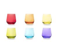 Excelsa Lima Lot de 6 verres à liqueur/café, verre, capacité 95 ml, multicolore