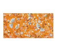 Excelsa Living Tapis de sol pour meubles multiples, tissu Jacquard, polyester chenille coton, antidérapant, pour cuisine et salle de bains (Mexican Flowers, 110 x 55 cm)